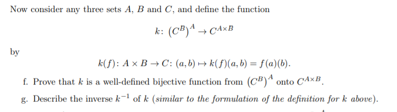 Solved Now Consider Any Three Sets A, B And C, And Define | Chegg.com