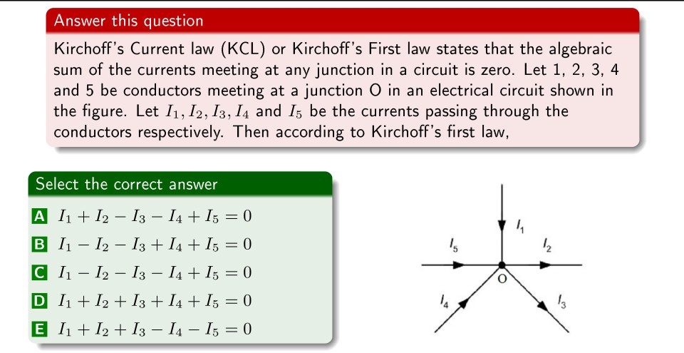 Solved Answer This Question Kirchoff's Current Law (KCL) Or | Chegg.com