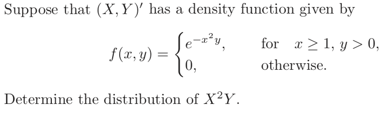 Solved Suppose that (X,Y)' has a density function given by | Chegg.com