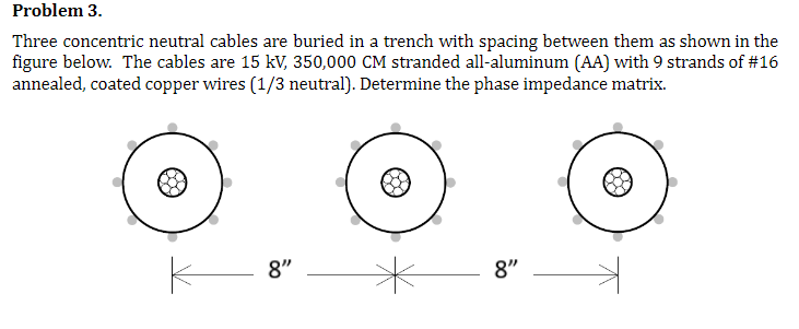 Solved Three Concentric Neutral Cables Are Buried In A | Chegg.com