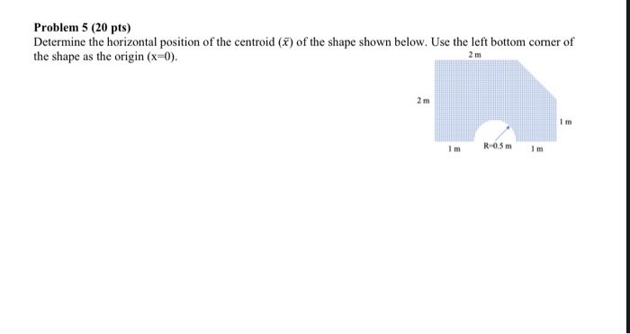 Solved Problem 5 (20 pts) Determine the horizontal position | Chegg.com