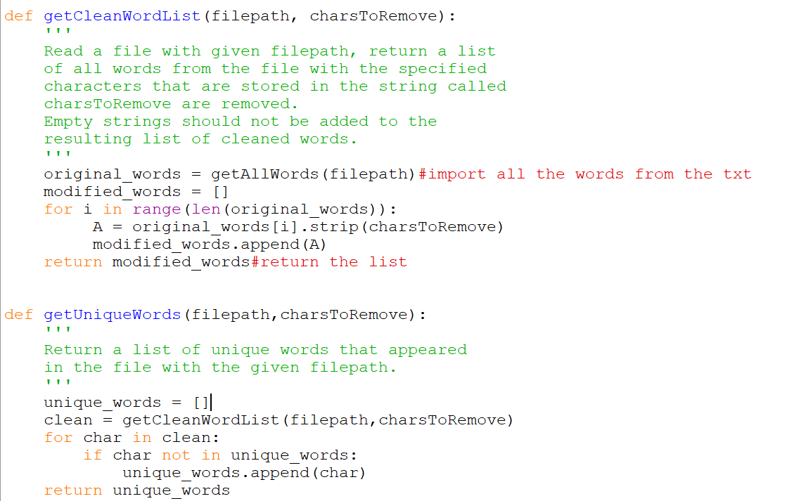 Solved Remember the getWordCount() function from the | Chegg.com