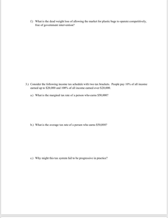 Solved Section II: Short Answer 1.) (20 Points) Consider the | Chegg.com