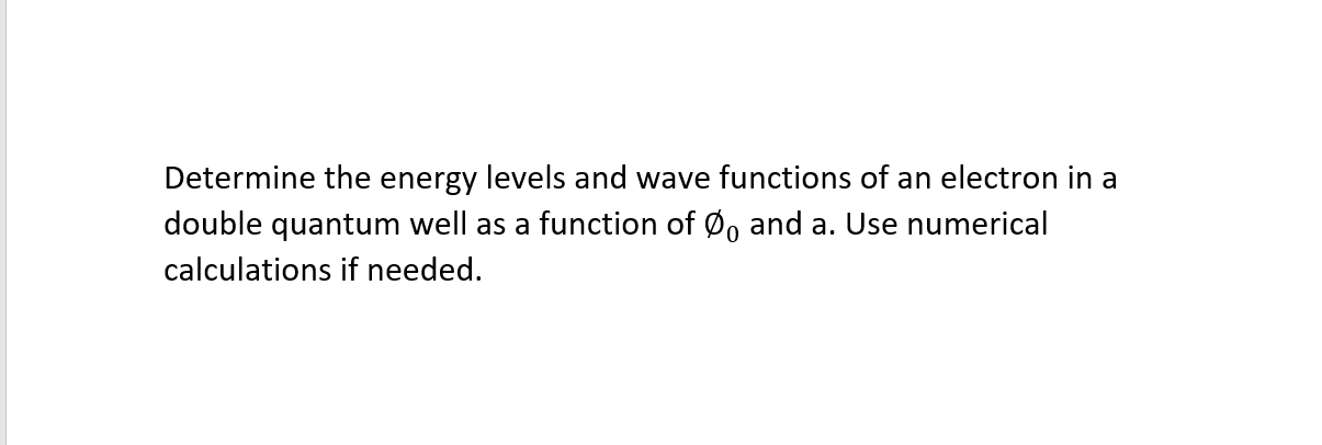 Solved Determine the energy levels and wave functions of em | Chegg.com