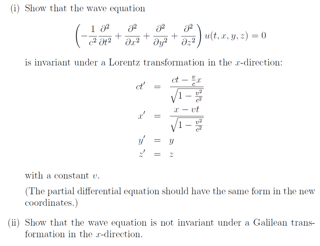 solved-i-show-that-the-wave-equation-is-invariant-under-a-chegg