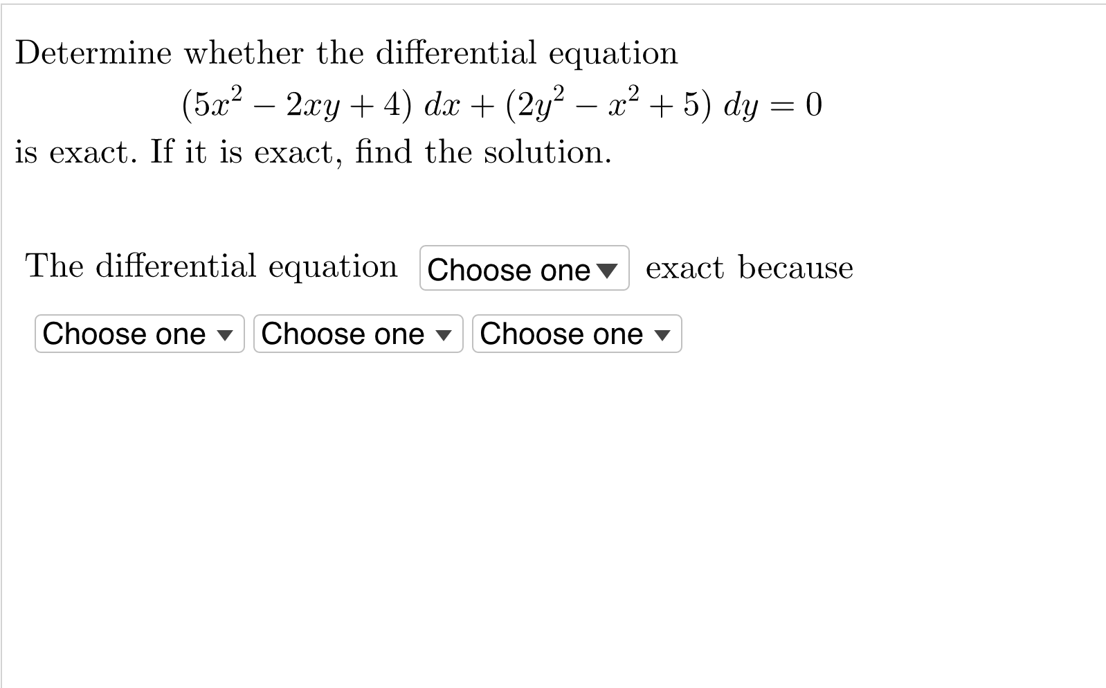 Solved Determine Whether The Differential Equation (5.22 – | Chegg.com