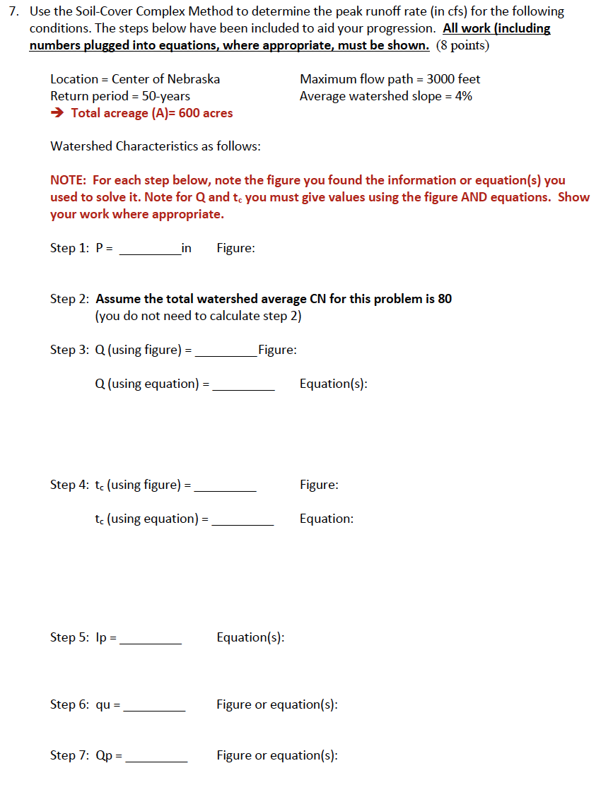 Use the SoilCover Complex Method to determine the