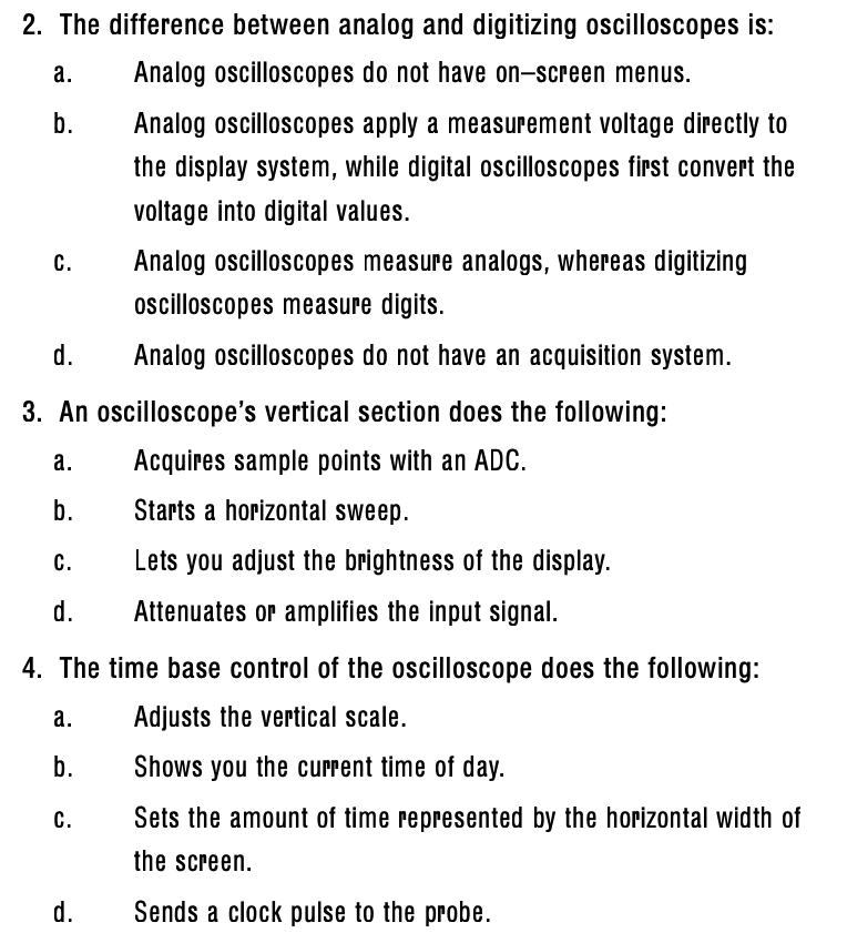 Solved a. 2. The difference between analog and digitizing