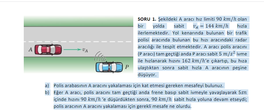 Solved Vehicle A in the figure is moving at a constant speed | Chegg.com