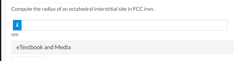 Solved Compute the radius of an octahedral interstitial site | Chegg.com