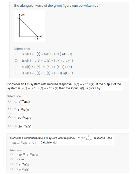Solved The triangular wave of the given figure can be | Chegg.com