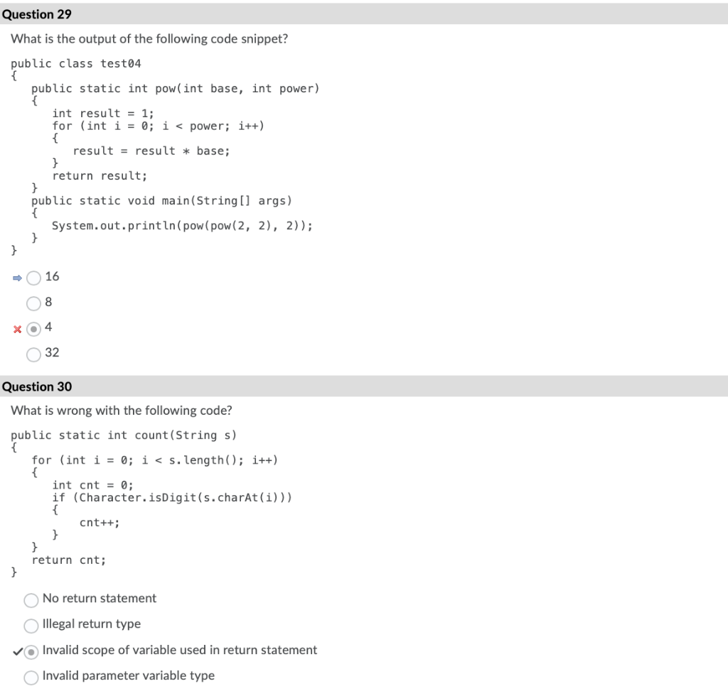 solved-question-29-what-is-the-output-of-the-following-code-chegg