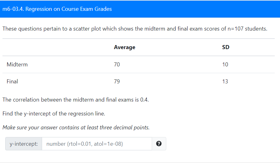 Solved m6-03.3. Regression on Mother-Daughter Heights A | Chegg.com