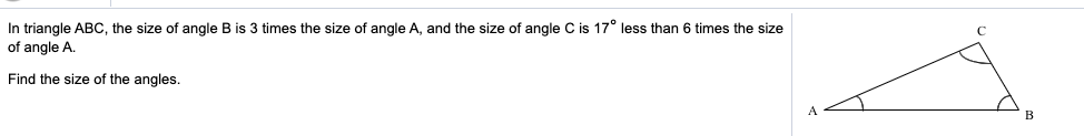 Solved In Triangle ABC, The Size Of Angle B Is 3 Times The | Chegg.com