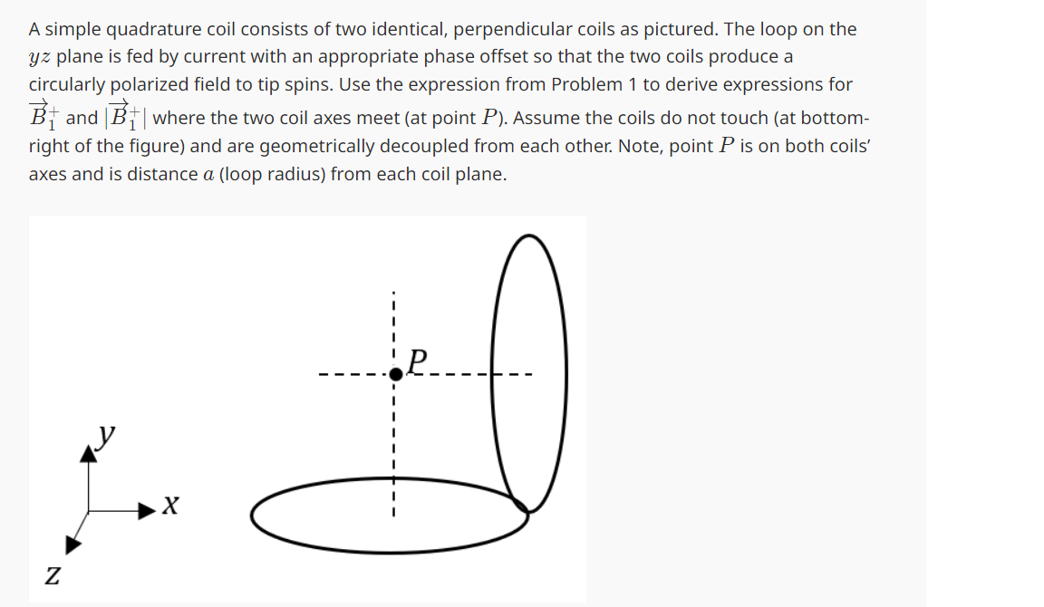 Solved A simple quadrature coil consists of two identical,