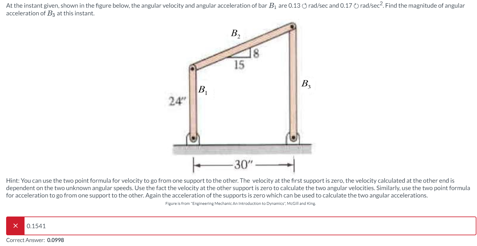 Solved At the instant given, shown in the figure below, the | Chegg.com