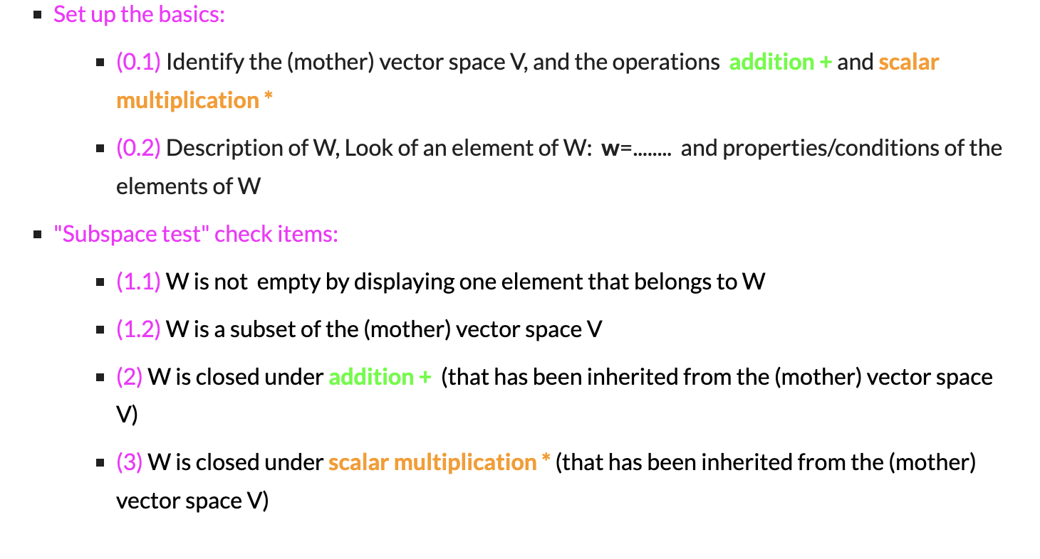 Solved In Exercises 1-2, use the Subspace Test to determine