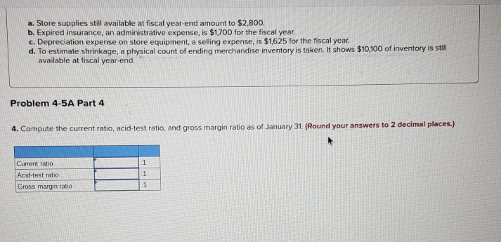 Solved Problem 4-5A Preparing adjusting entries and income | Chegg.com