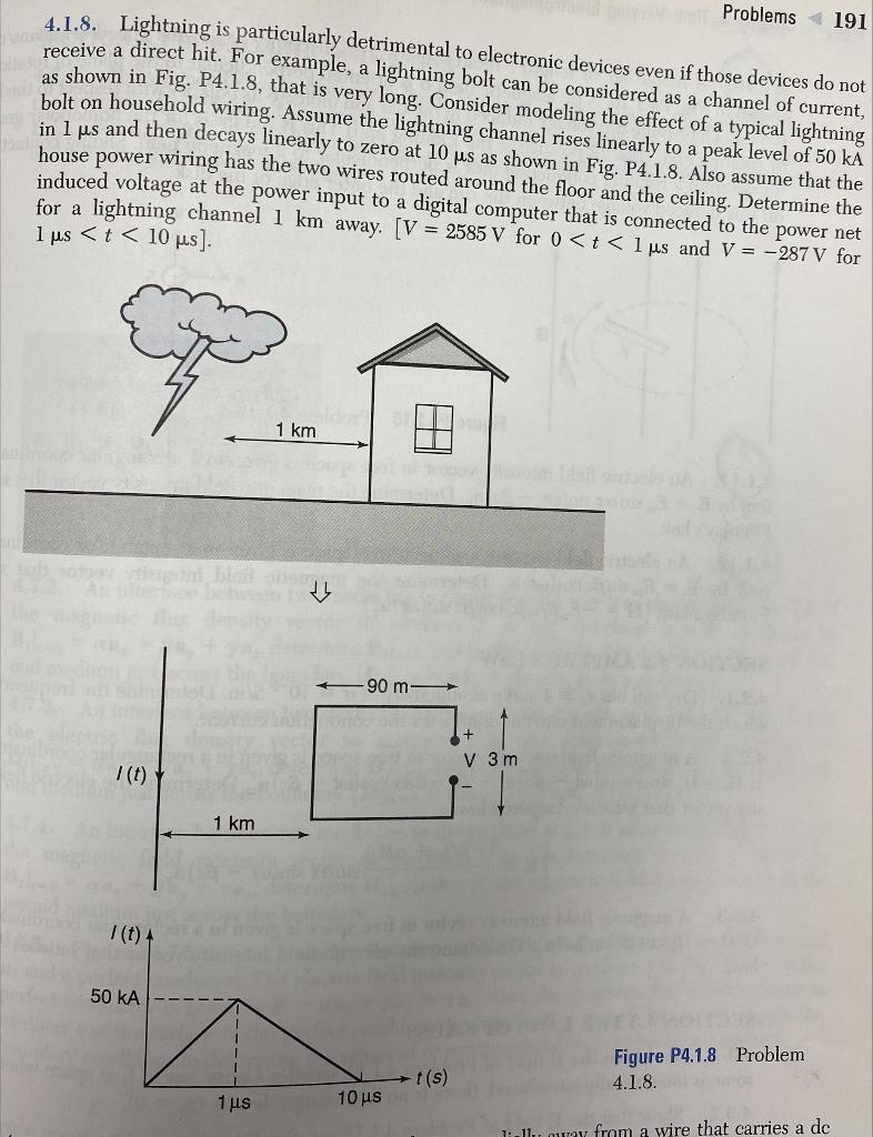 Solved Problems 191 4.1.8. Lightning is particularly | Chegg.com