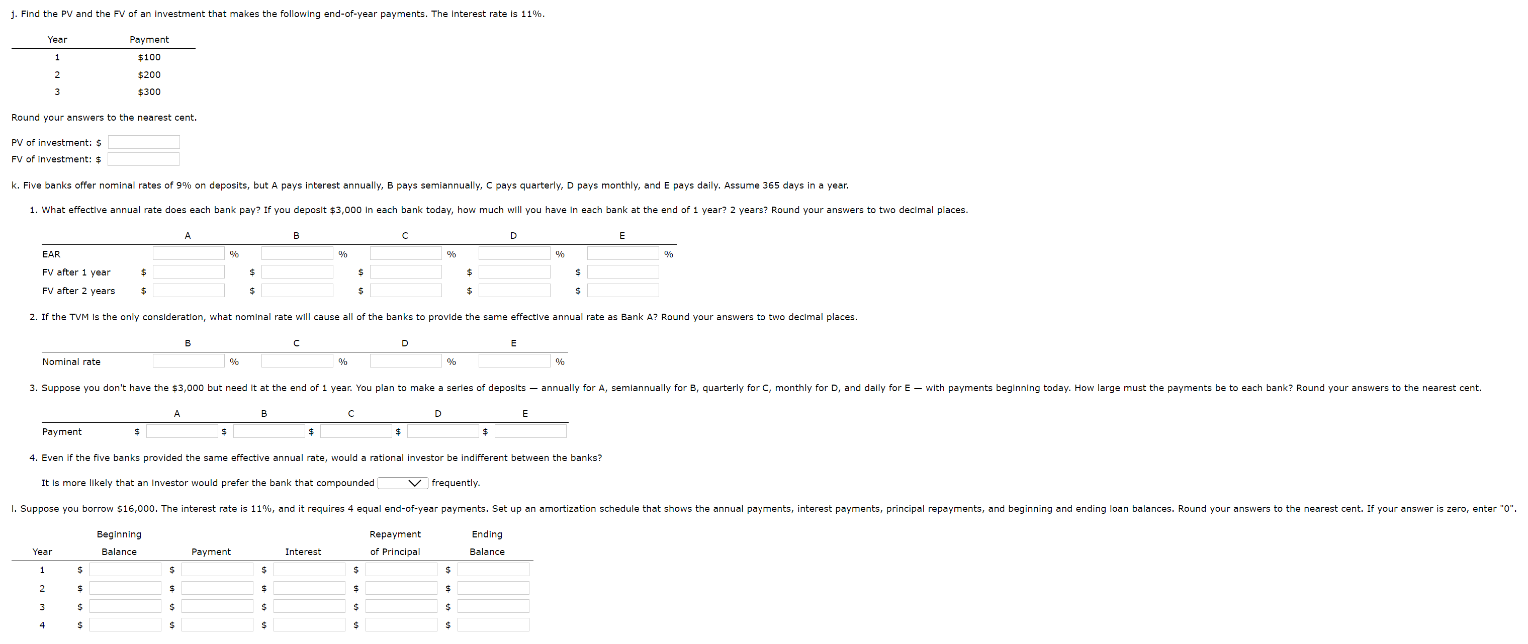 Solved J. Find The PV And The FV Of An Investment That Makes | Chegg.com