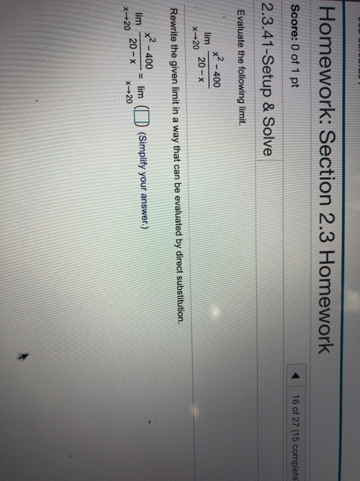 Solved Homework: Section 2.3 Homework Score: 0 Of 1 Pt | Chegg.com