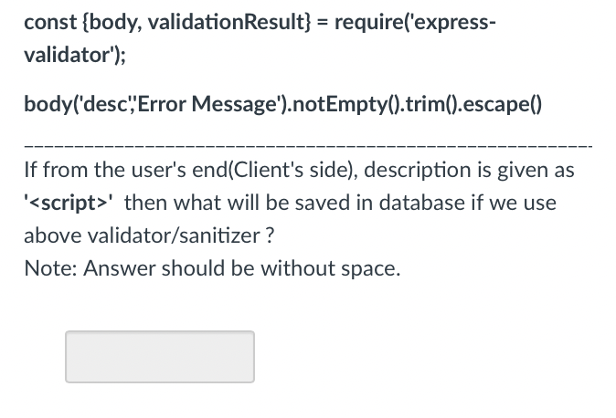 Solved const {body, validation Result} = require('express- | Chegg.com