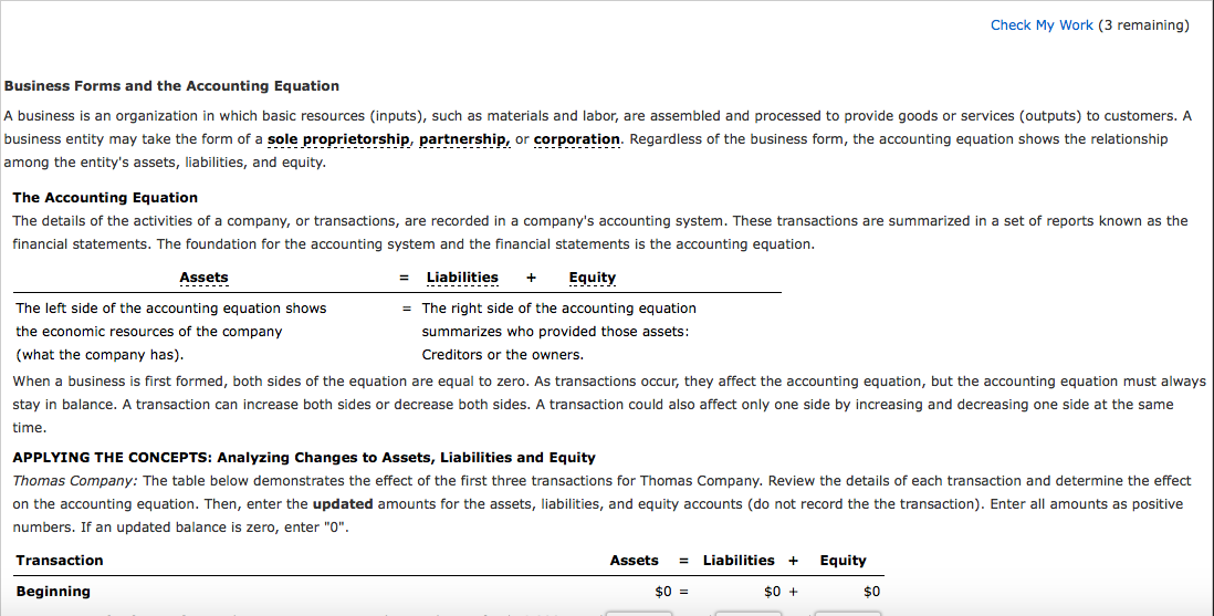 Solved Check My Work (3 remaining) Business Forms and the | Chegg.com