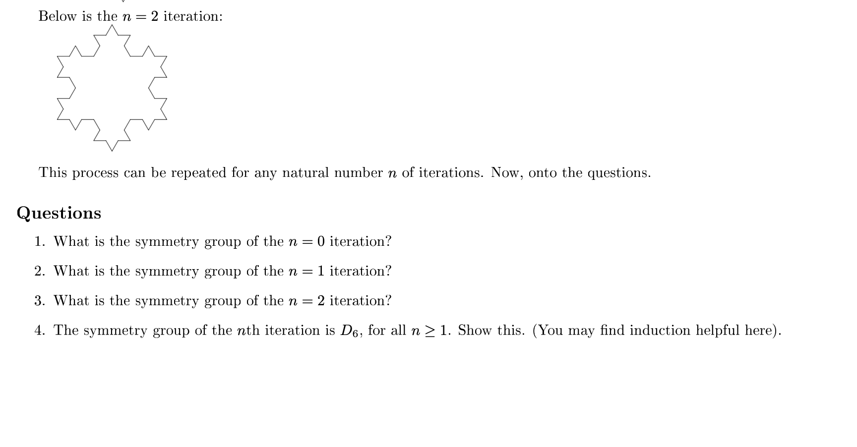 Solved Background The Koch snowflake is a fractal that can | Chegg.com