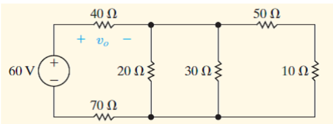 Solved a.) Use voltage division to determine the voltage | Chegg.com