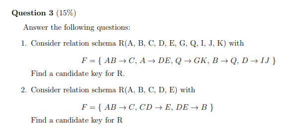 Solved Answer The Following Questions: 1. Consider Relation | Chegg.com