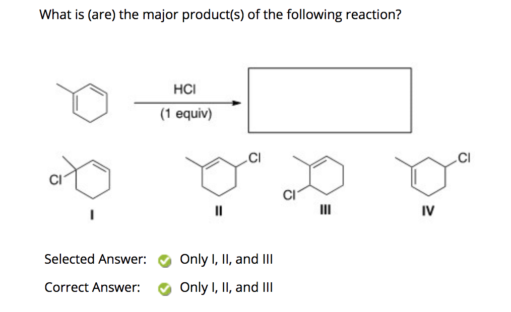 Solved What Is Are The Major Product S Of The Following Chegg Com