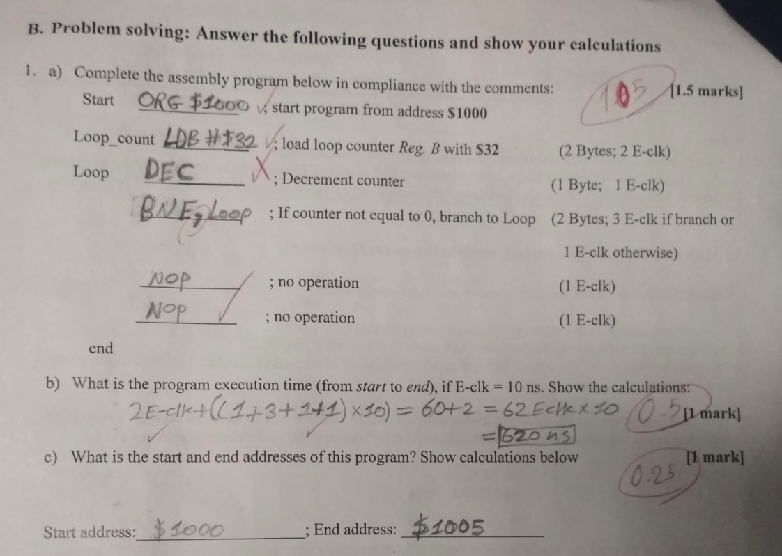 Solved B. Problem Solving: Answer The Following Questions | Chegg.com