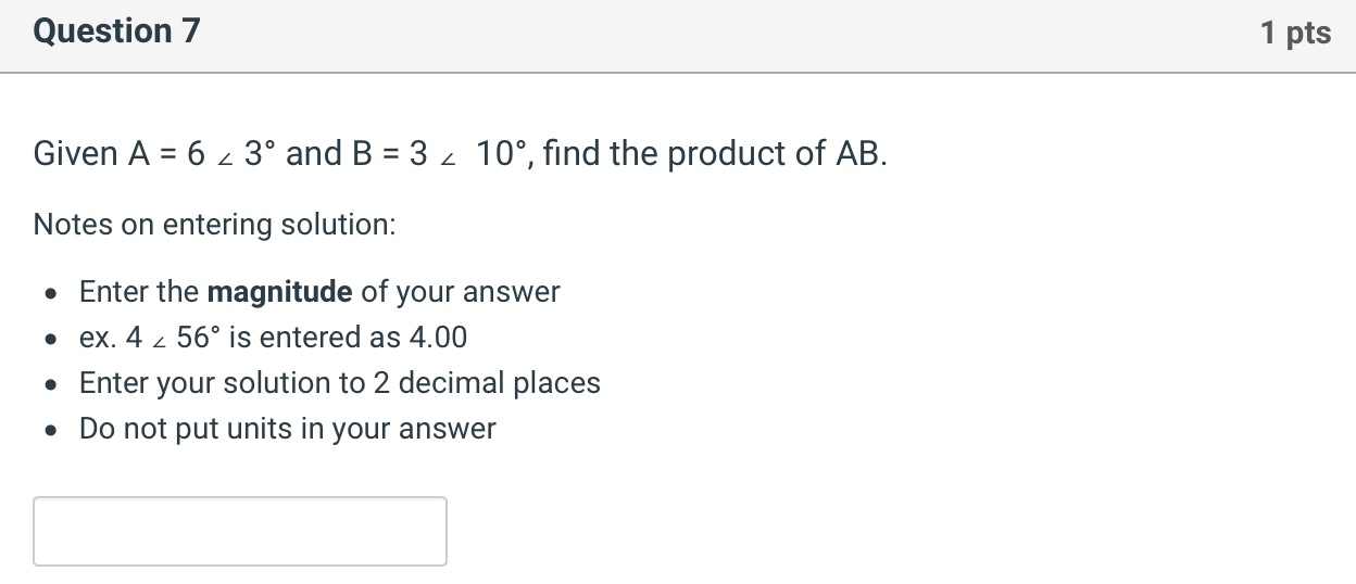 Solved Question 7 1 Pts Given A = 6 2 3° And B = 3