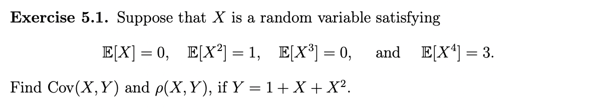 Solved Exercise 5.1. Suppose that X is a random variable | Chegg.com