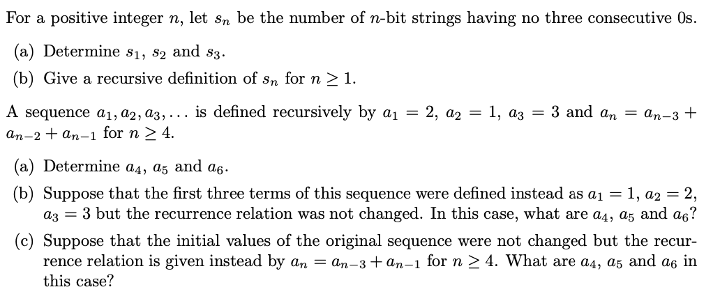 Solved For a positive integer n, let Sn be the number of | Chegg.com
