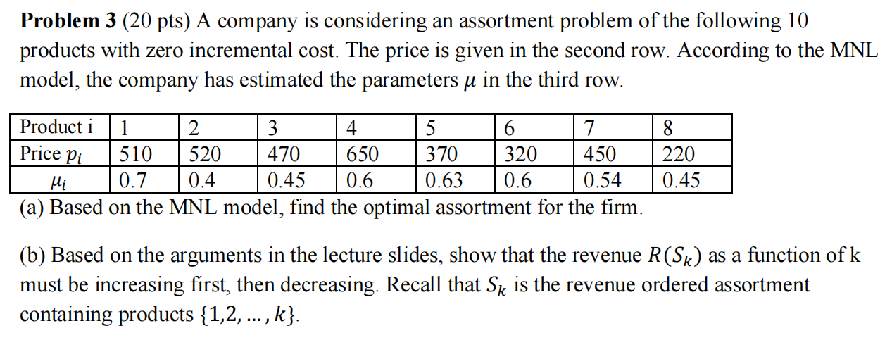 View of Solved Problem 3 (20 pts) A company is considering an | Chegg.com