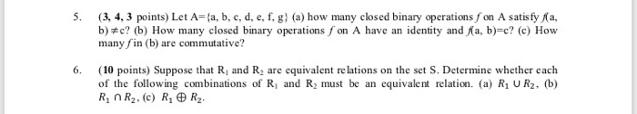 Solved 5. (3, 4, 3 Points) Let A-a, B, C, D, E, F, G (a) How | Chegg.com