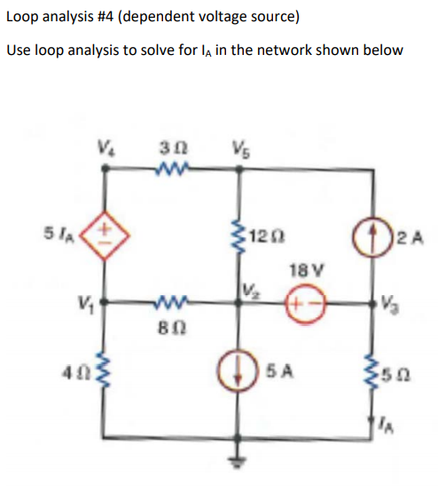 Solved Use mesh analysis to find i, in the circuit below SA | Chegg.com