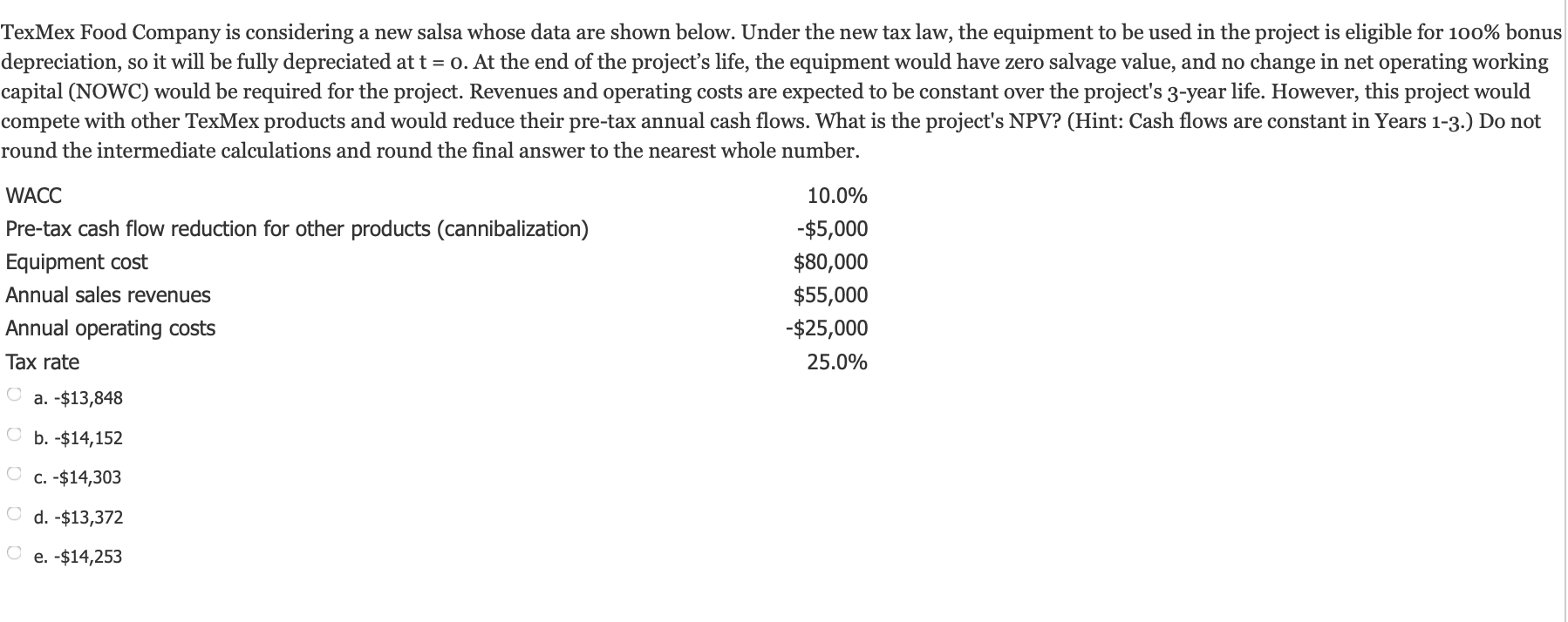 Solved TexMex Food Company is considering a new salsa whose