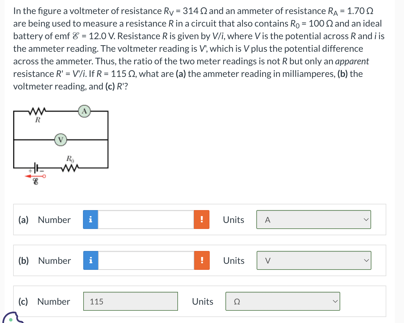 In ﻿the figure a voltmeter of ﻿resistance