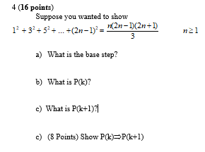 Solved 4 (16 points) Suppose you wanted to show 1° -3° +52 + | Chegg.com