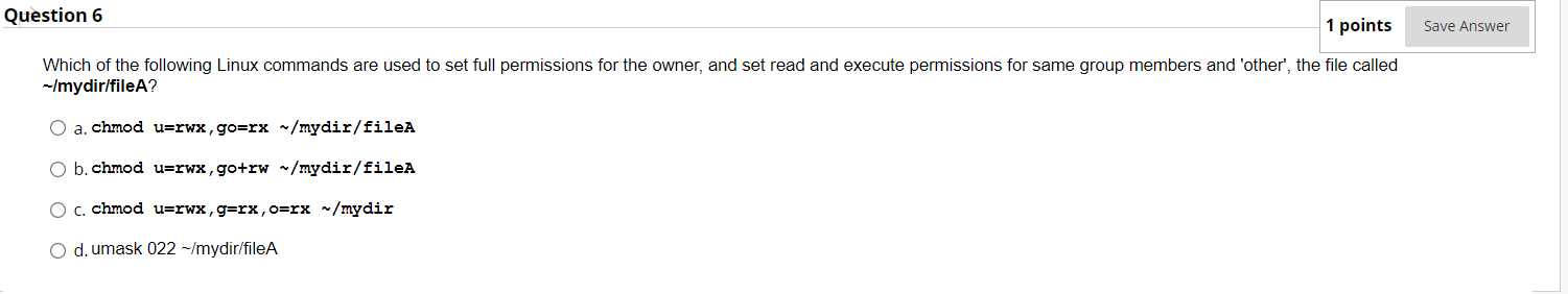 Solved Question 6 1 points Save Answer Which of the | Chegg.com