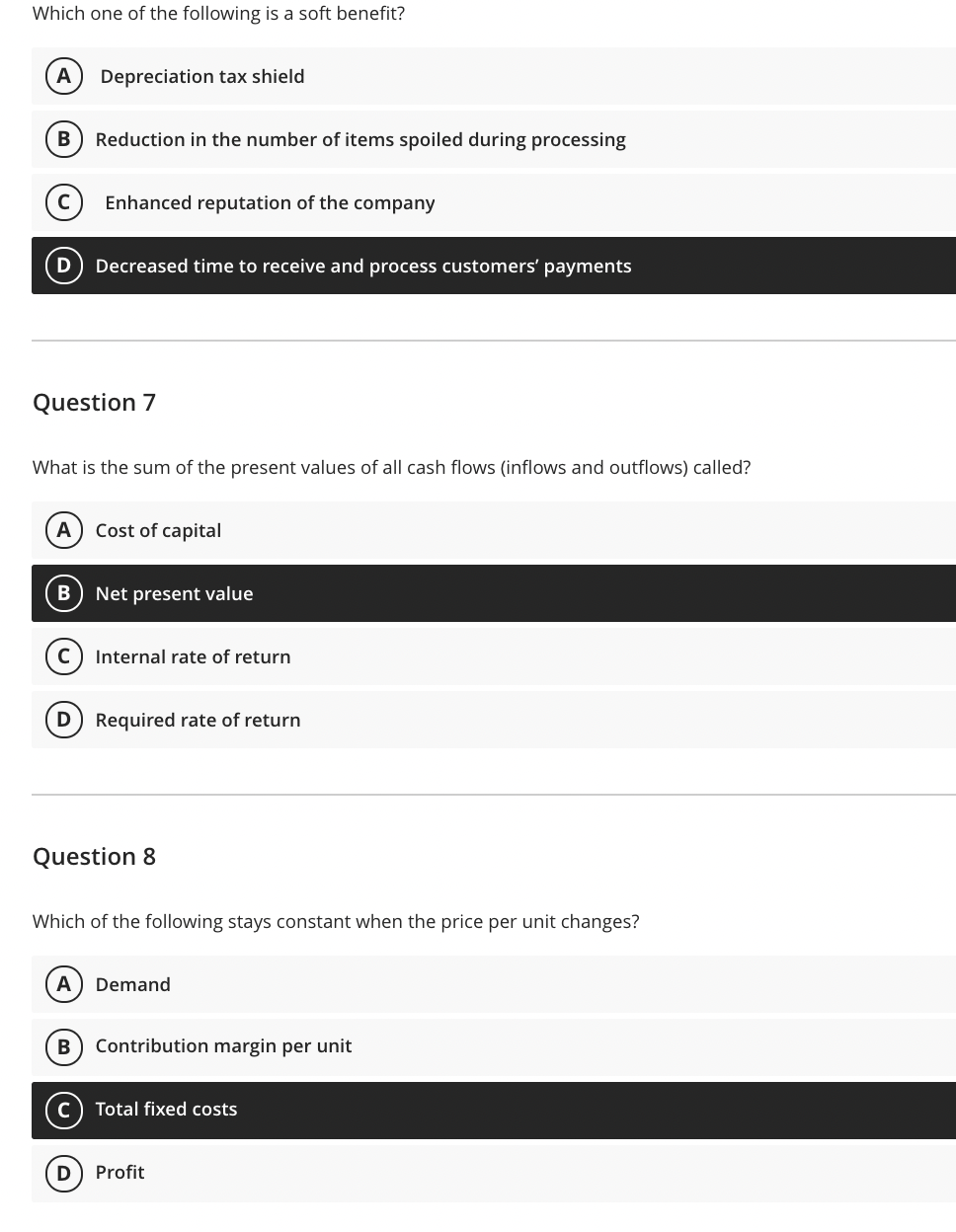 Solved Which One Of The Following Is A Soft Benefit? A | Chegg.com