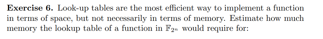 Solved Exercise 6. Look-up tables are the most efficient way | Chegg.com