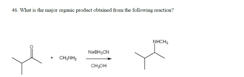 Solved 46. What is the major organic product obtained from | Chegg.com