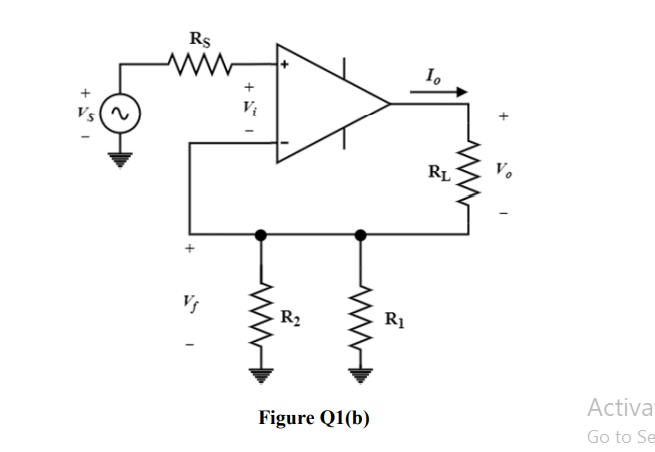 Solved Q1 (a) An operational amplifier circuit with current | Chegg.com