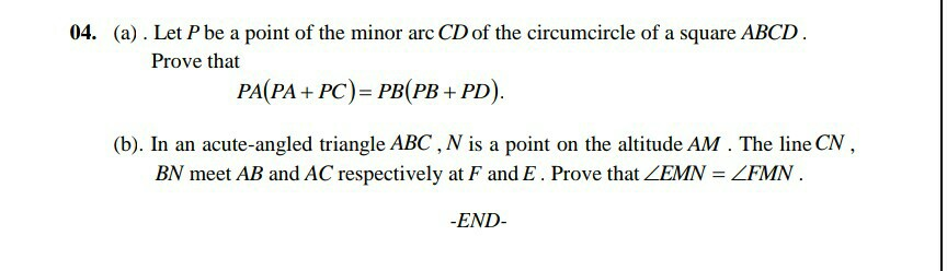 Solved 04. (a). Let P be a point of the minor arc CD of the | Chegg.com