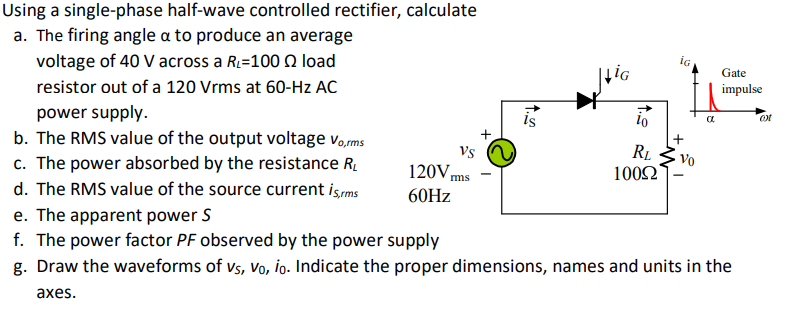 Solved IG JHG a Or + Using a single-phase half-wave | Chegg.com