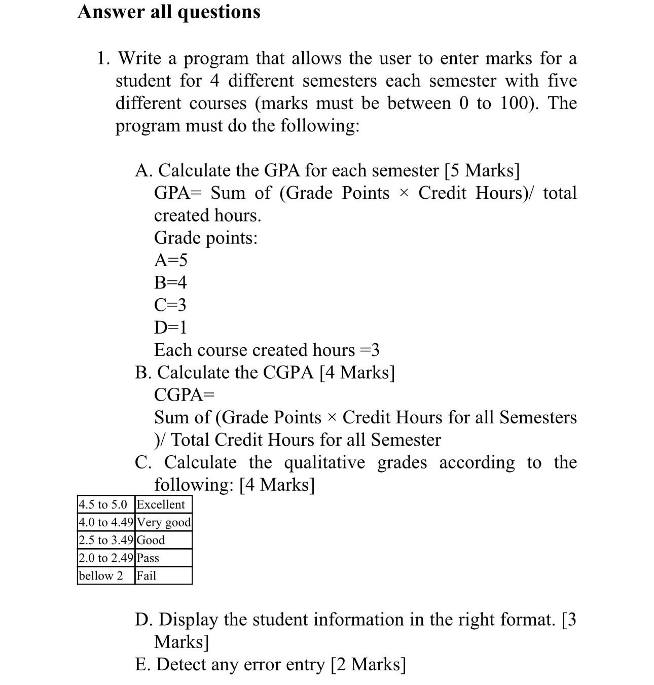 Solved Answer all questions1. ﻿Write a program that allows | Chegg.com