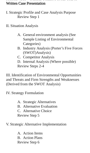 written case presentation example